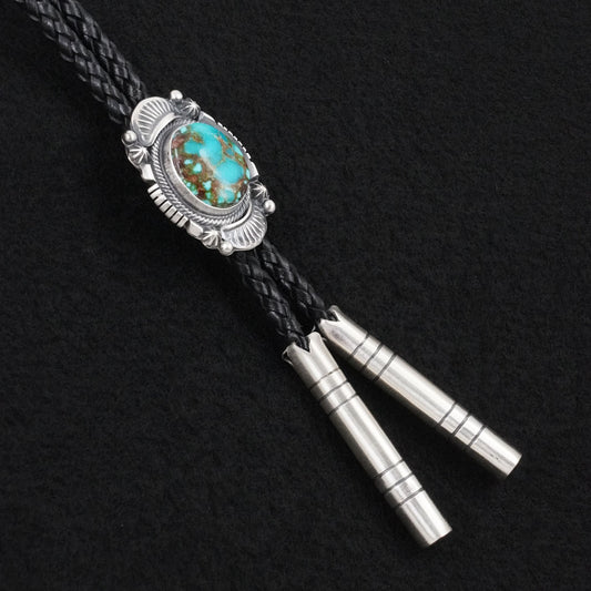 Bob Becenti Turquoise & Sterling Silver Bolo Tie