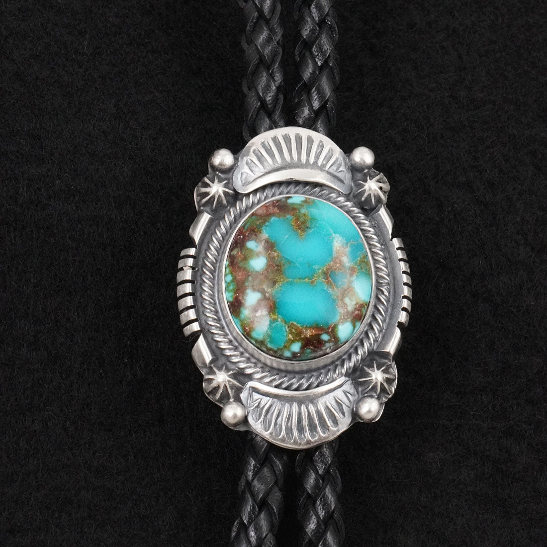 Bob Becenti Turquoise & Sterling Silver Bolo Tie