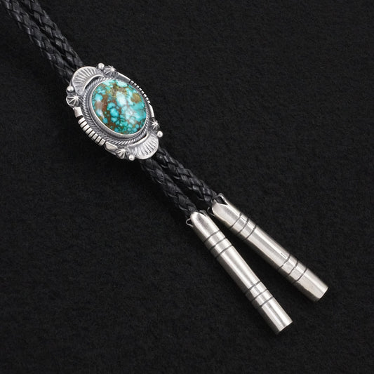 Bob Becenti Turquoise & Sterling Silver Bolo Tie