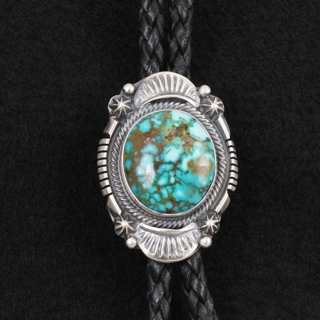 Bob Becenti Turquoise & Sterling Silver Bolo Tie