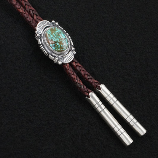 Bob Becenti Turquoise & Sterling Silver Bolo Tie