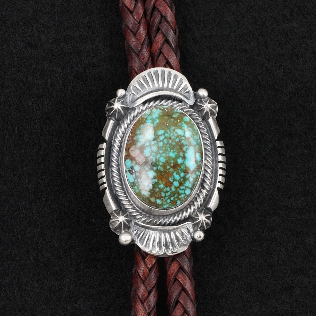 Bob Becenti Turquoise & Sterling Silver Bolo Tie
