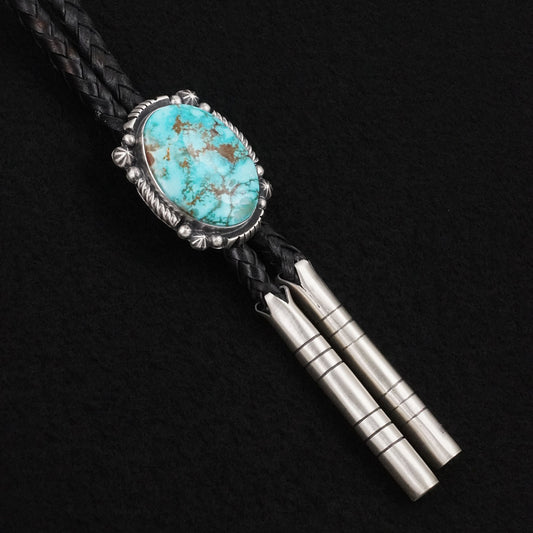 Bob Becenti Turquoise & Sterling Silver Bolo Tie