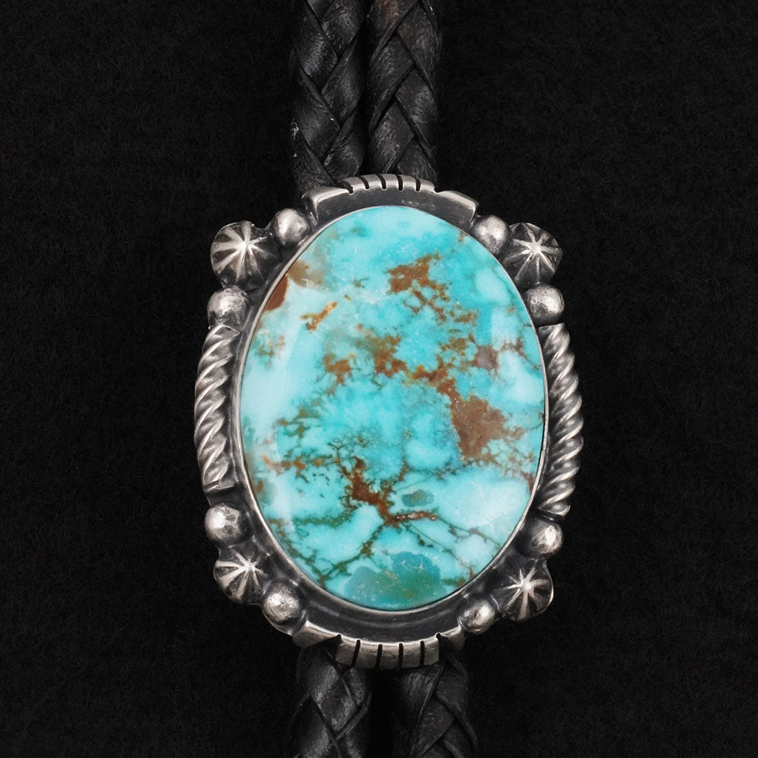 Bob Becenti Turquoise & Sterling Silver Bolo Tie