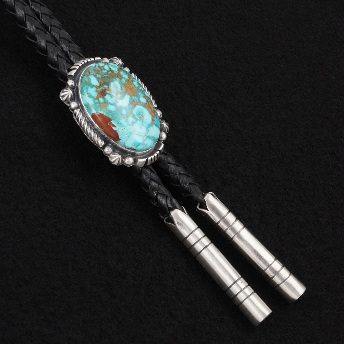 Bob Becenti Turquoise & Sterling Silver Bolo Tie