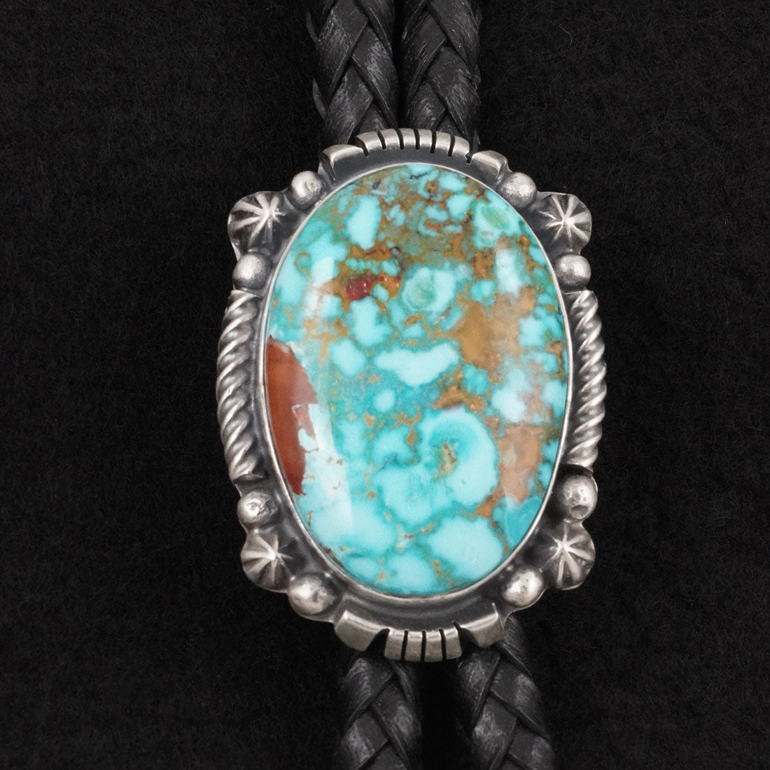 Bob Becenti Turquoise & Sterling Silver Bolo Tie