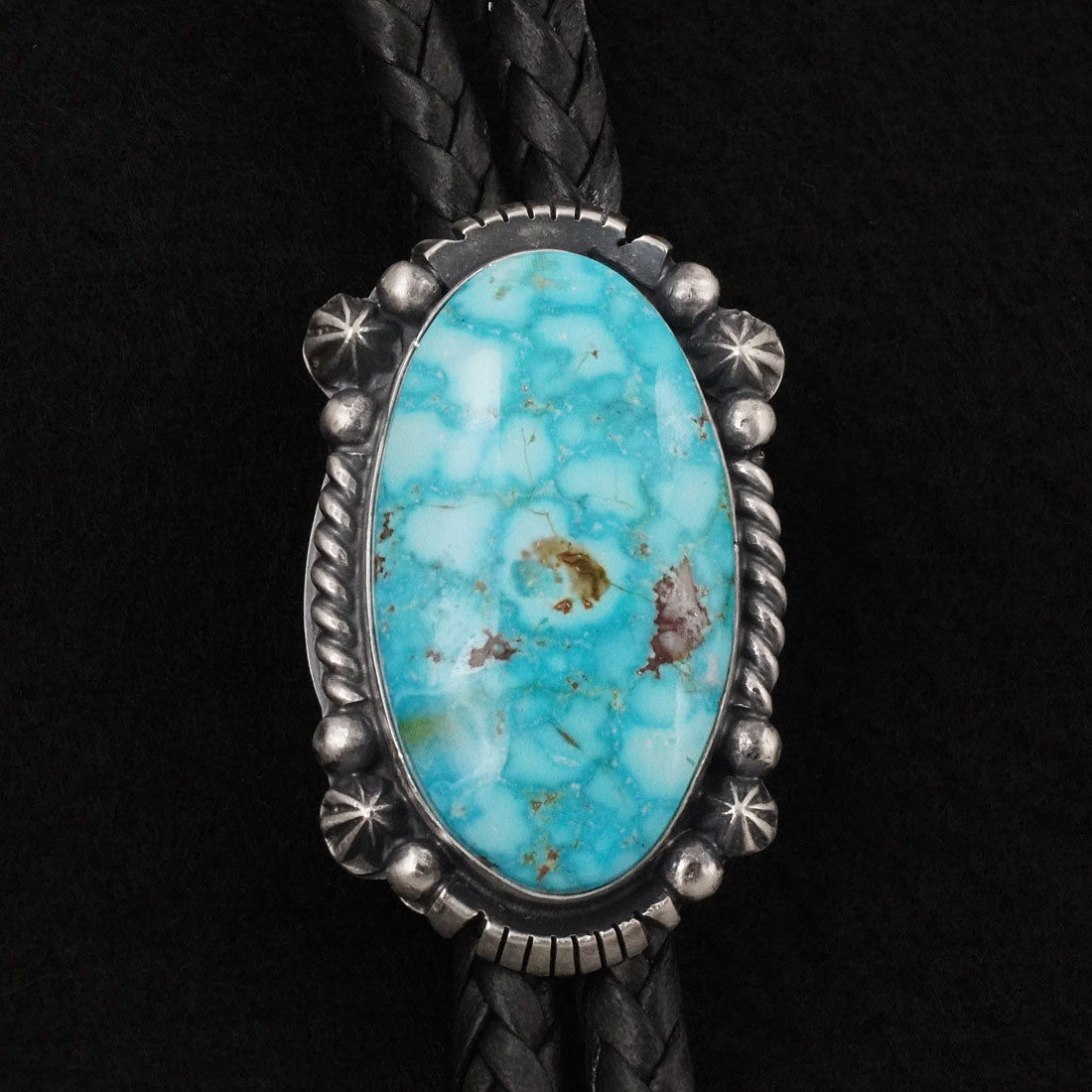 Bob Becenti Turquoise & Sterling Silver Bolo Tie
