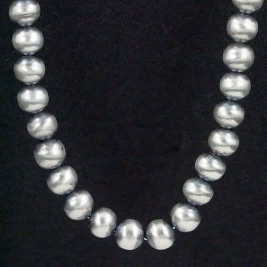 Dorinda Mariano Sterling Silver Navajo Pearl Necklace 36"