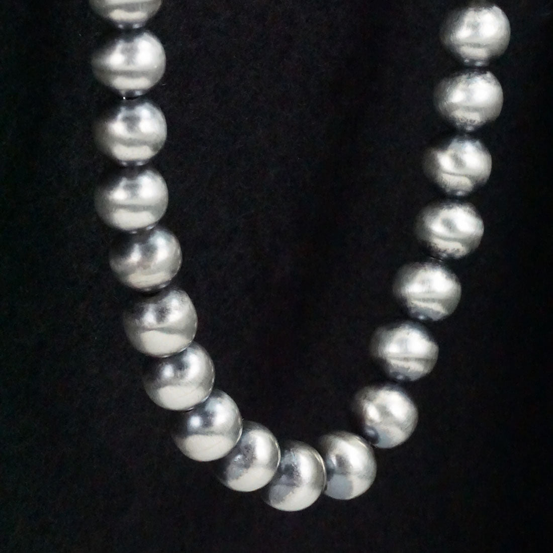 Dorinda Mariano Sterling Silver Navajo Pearl Necklace 36"