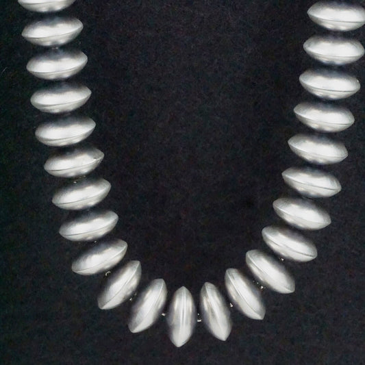 Bryannen Halwood Sterling Silver Navajo Pearl Necklace 24"