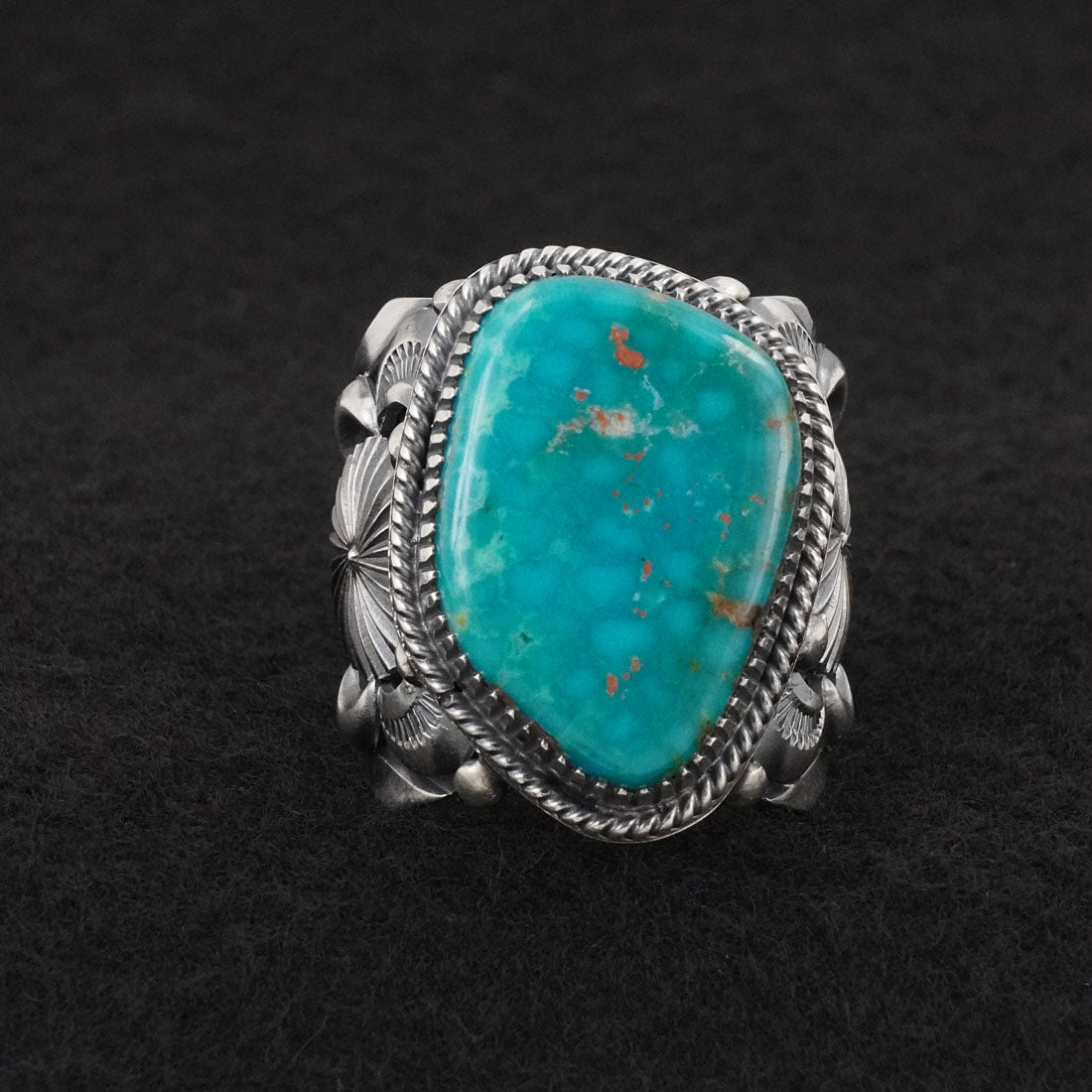Delbert Gordon Turquoise & Sterling Silver Ring Size 13