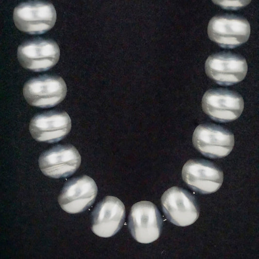 Bryannen Halwood Sterling Silver Navajo Pearl Necklace 26"