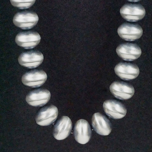 Bryannen Halwood Sterling Silver Navajo Pearl Necklace 24"