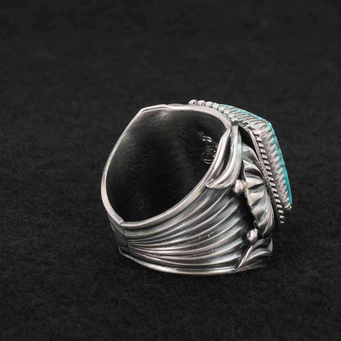 Delbert Gordon Turquoise & Sterling Silver Ring Size 13