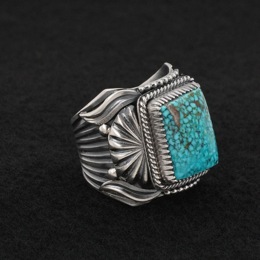 Delbert Gordon Turquoise & Sterling Silver Ring Size 13