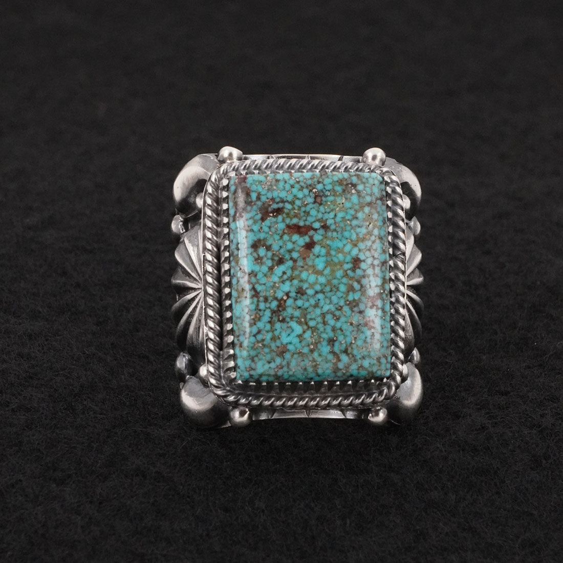 Delbert Gordon Turquoise & Sterling Silver Ring Size 11.5