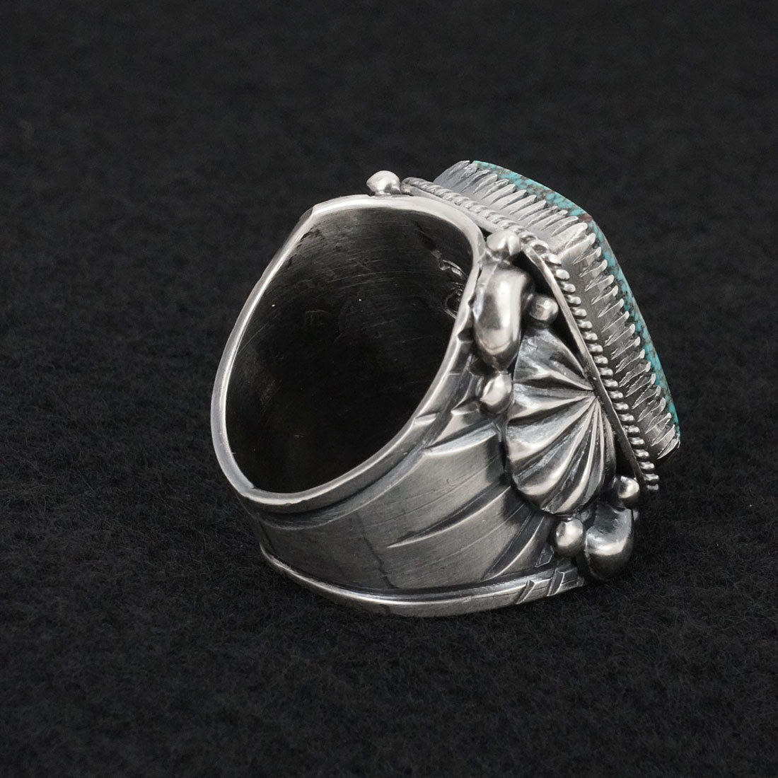 Delbert Gordon Turquoise & Sterling Silver Ring Size 11.5