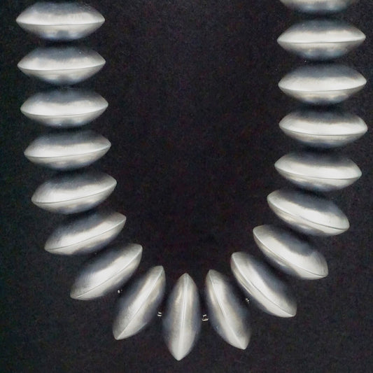 Bryannen Halwood Sterling Silver Navajo Pearl Necklace 24"