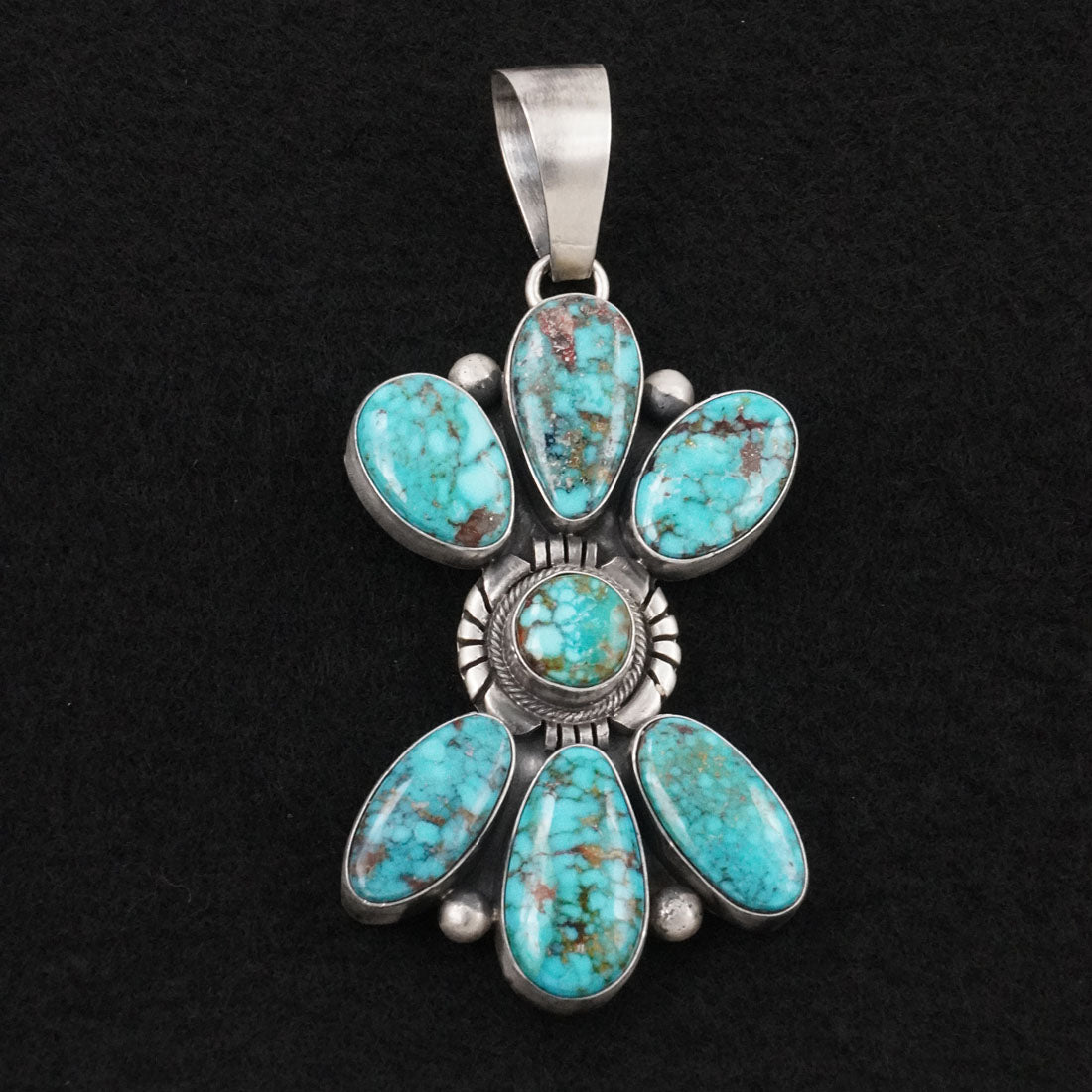 Mark Yazzie Turquoise & Sterling Silver Pendant