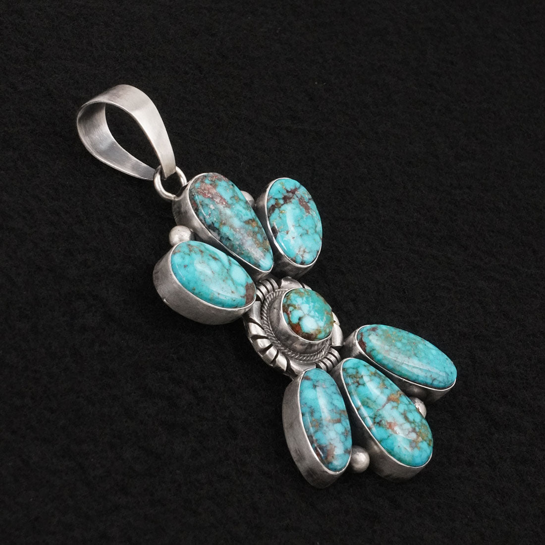 Mark Yazzie Turquoise & Sterling Silver Pendant