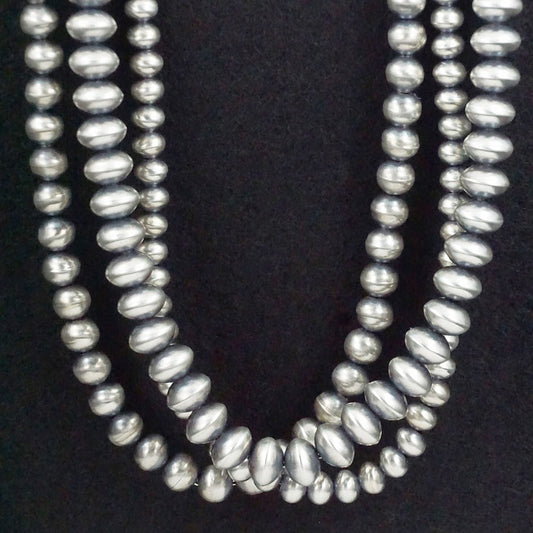 Dorinda Mariano Sterling Silver Navajo Pearl Necklace 20"