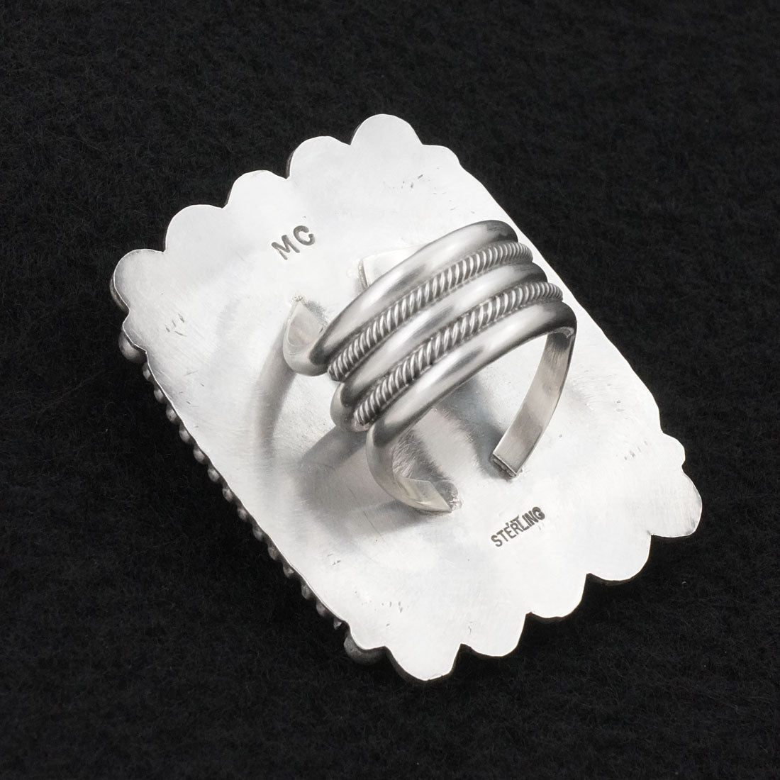 Michael Calladitto Turquoise & Sterling Silver Ring Size 7.5