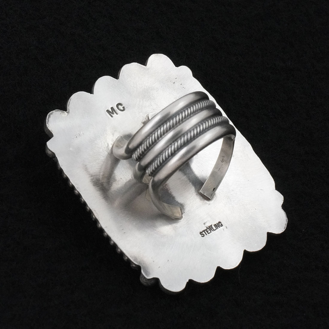 Michael Calladitto Turquoise & Sterling Silver Ring Size 8