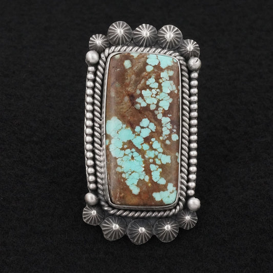 Michael Calladitto Turquoise & Sterling Silver Ring Size 7