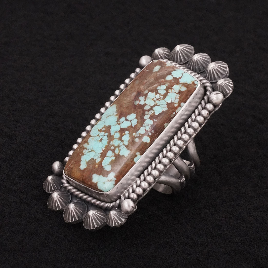 Michael Calladitto Turquoise & Sterling Silver Ring Size 7