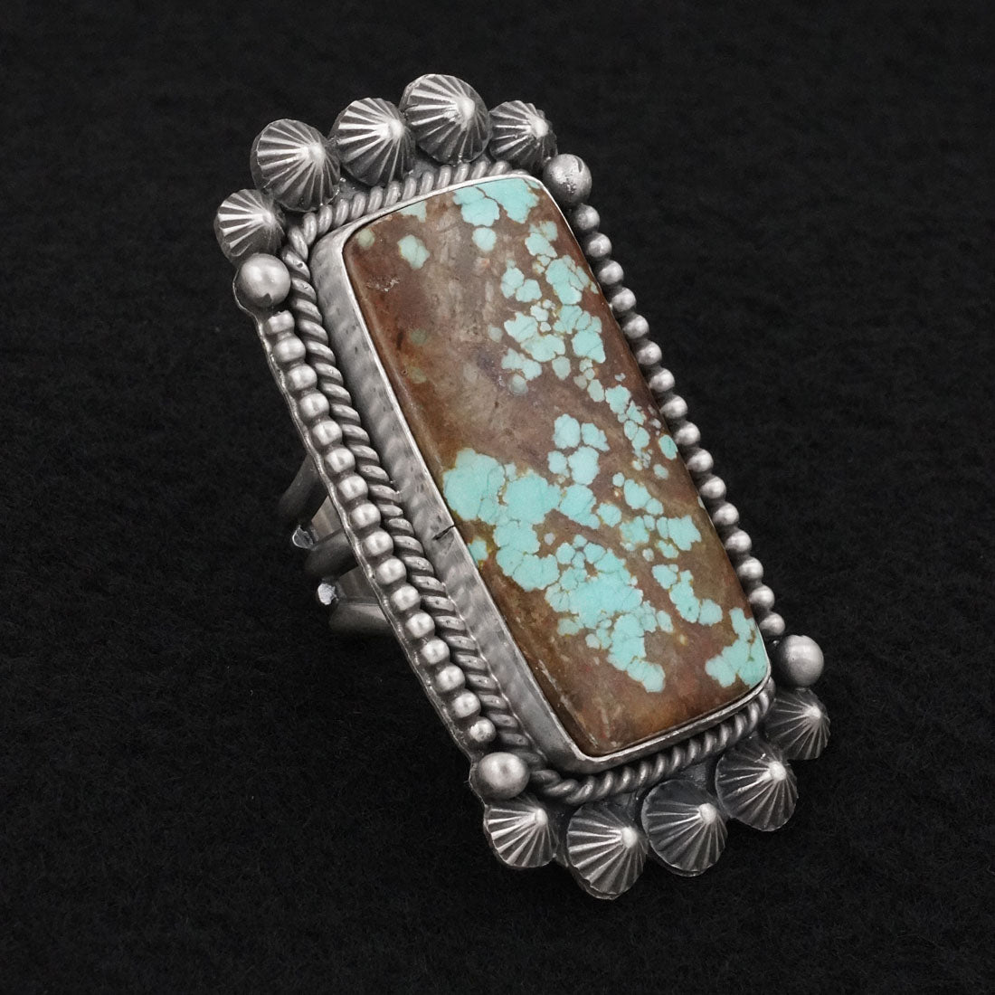 Michael Calladitto Turquoise & Sterling Silver Ring Size 7