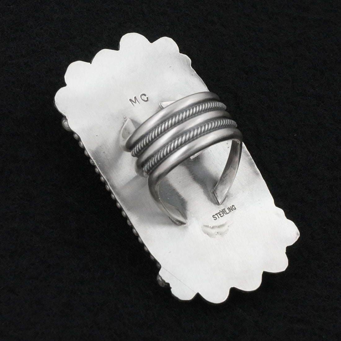 Michael Calladitto Turquoise & Sterling Silver Ring Size 7