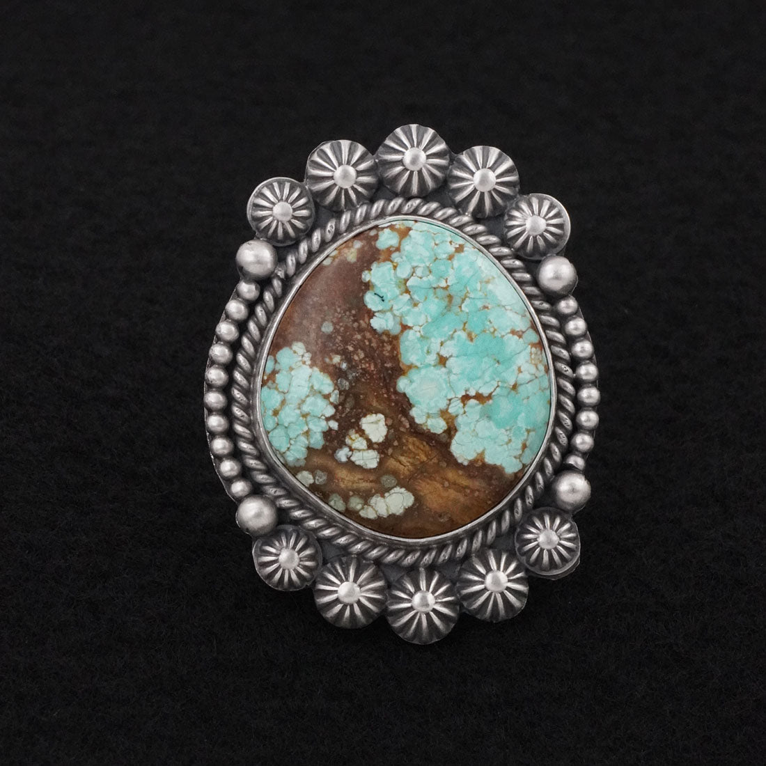 Michael Calladitto Turquoise & Sterling Silver Ring Size 7