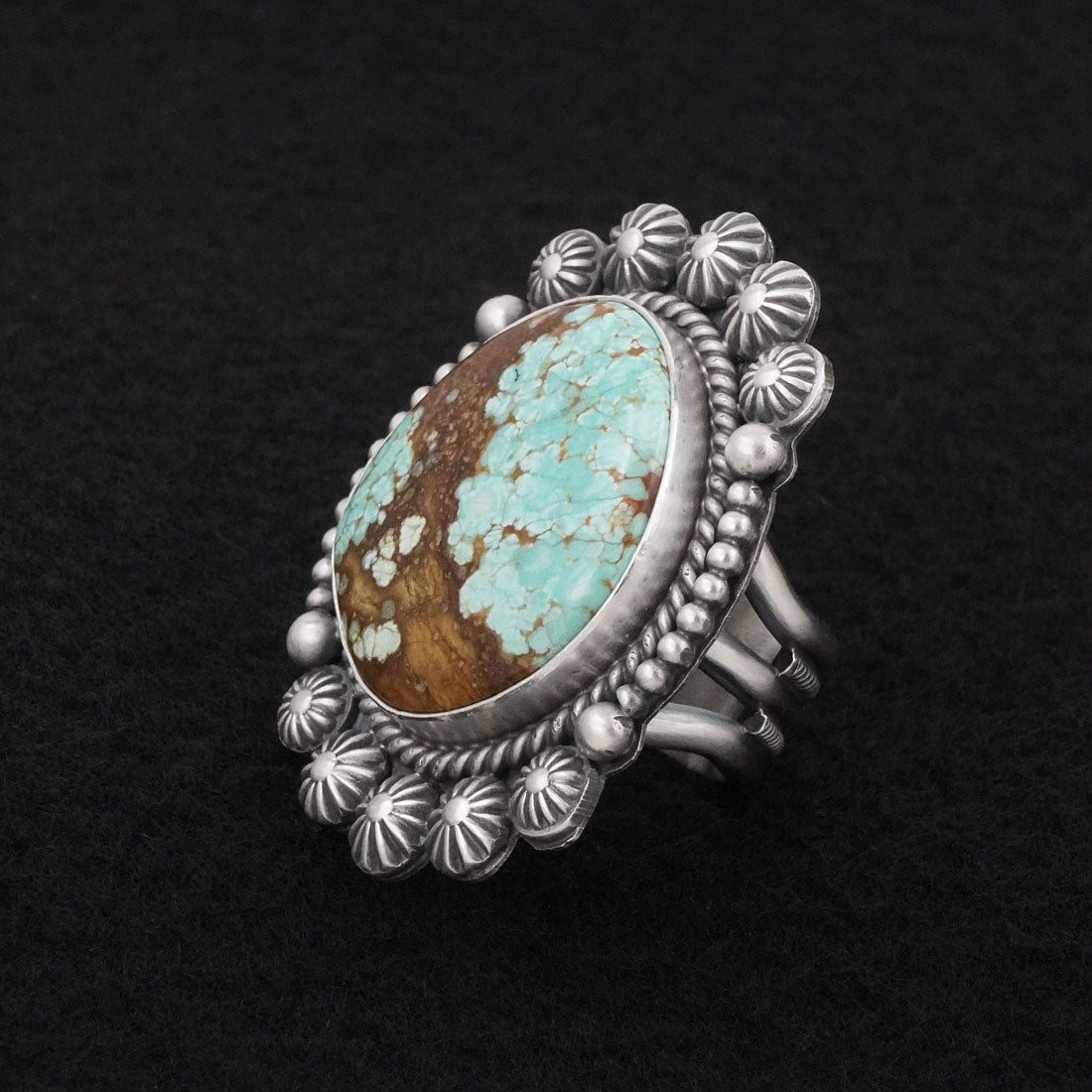 Michael Calladitto Turquoise & Sterling Silver Ring Size 7