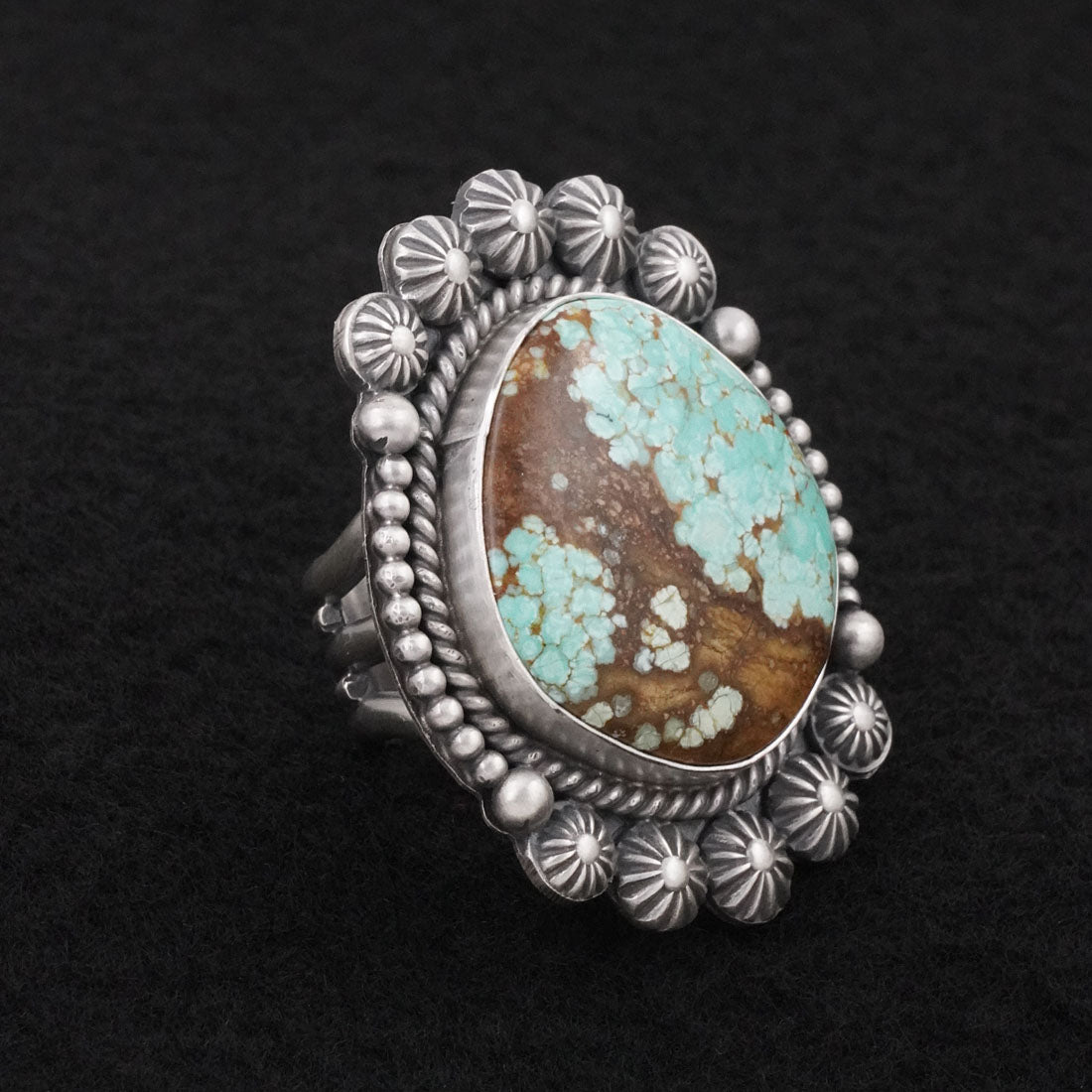 Michael Calladitto Turquoise & Sterling Silver Ring Size 7