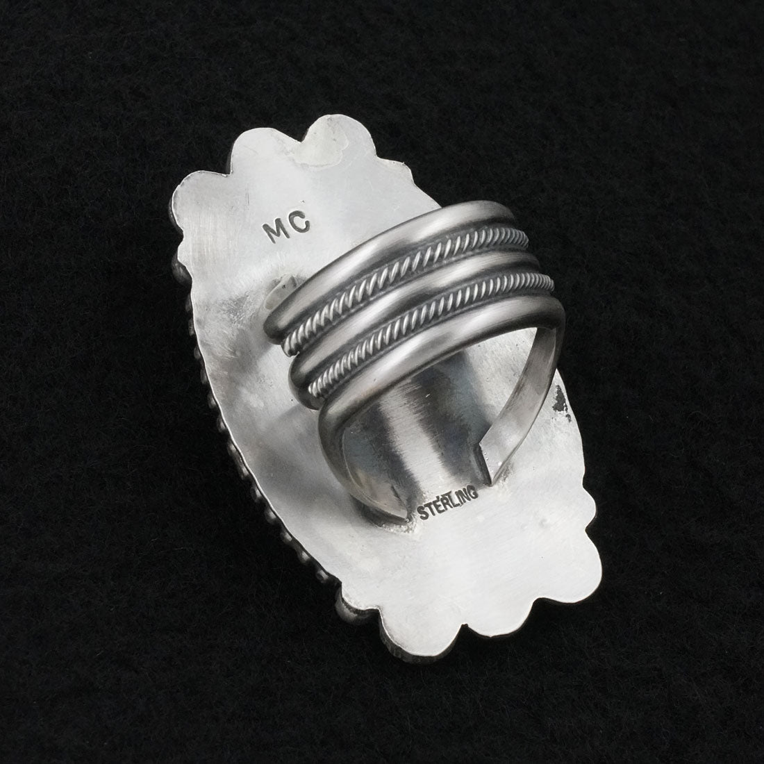 Michael Calladitto Turquoise & Sterling Silver Ring Size 7.5