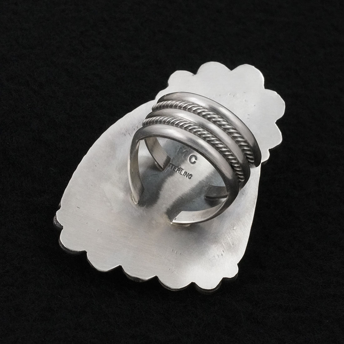 Michael Calladitto Turquoise & Sterling Silver Ring Size 7.5