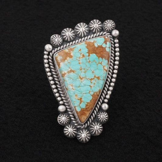 Michael Calladitto Turquoise & Sterling Silver Ring Size 8