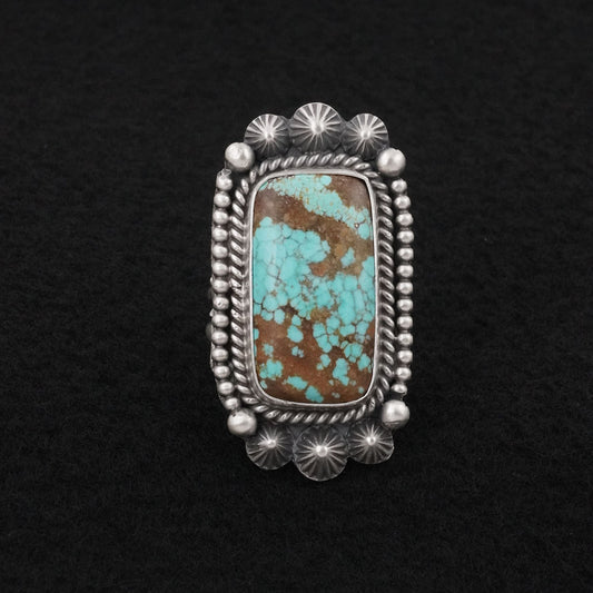 Michael Calladitto Turquoise & Sterling Silver Ring Size 7.5