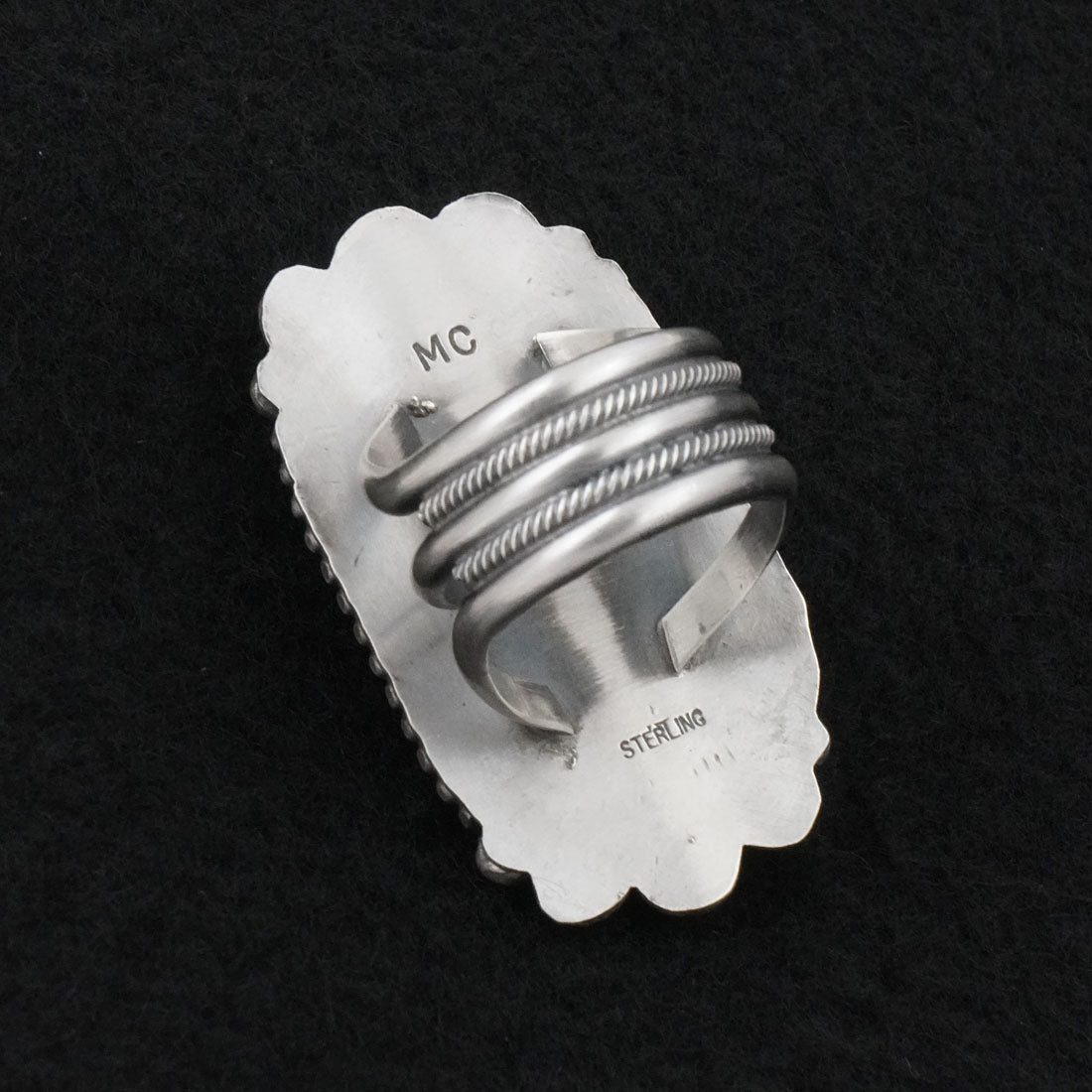 Michael Calladitto Turquoise & Sterling Silver Ring Size 7.5