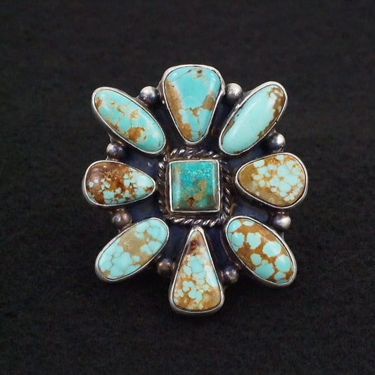 Kathleen Livingston Turquoise & Sterling Silver Ring Size 8