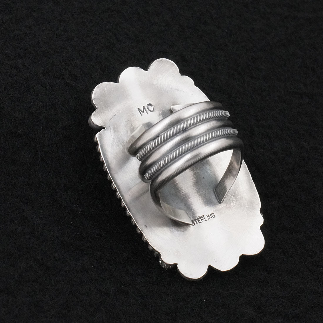 Michael Calladitto Turquoise & Sterling Silver Ring Size 7.5