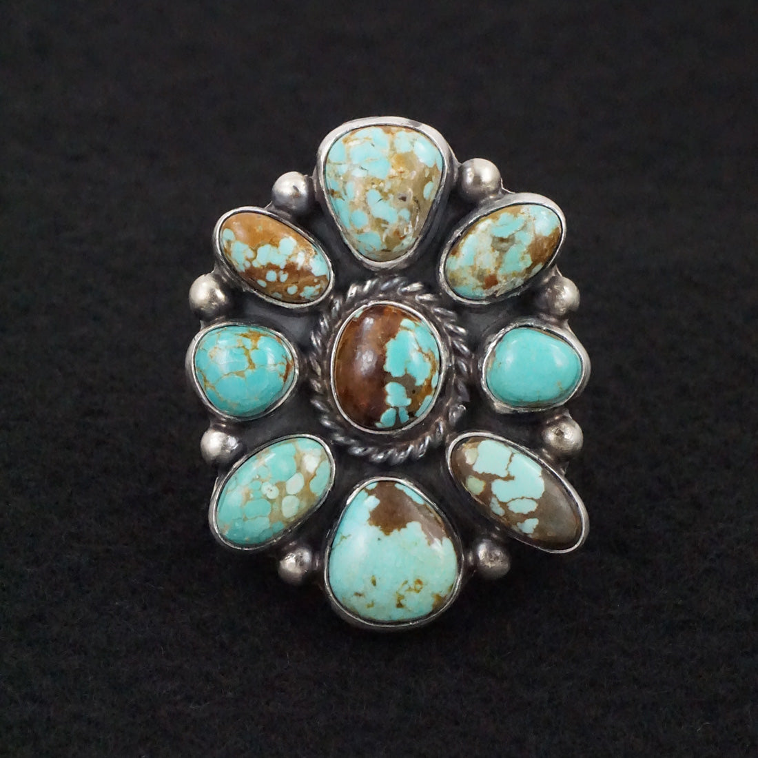 Kathleen Livingston Turquoise & Sterling Silver Ring Size 8.5