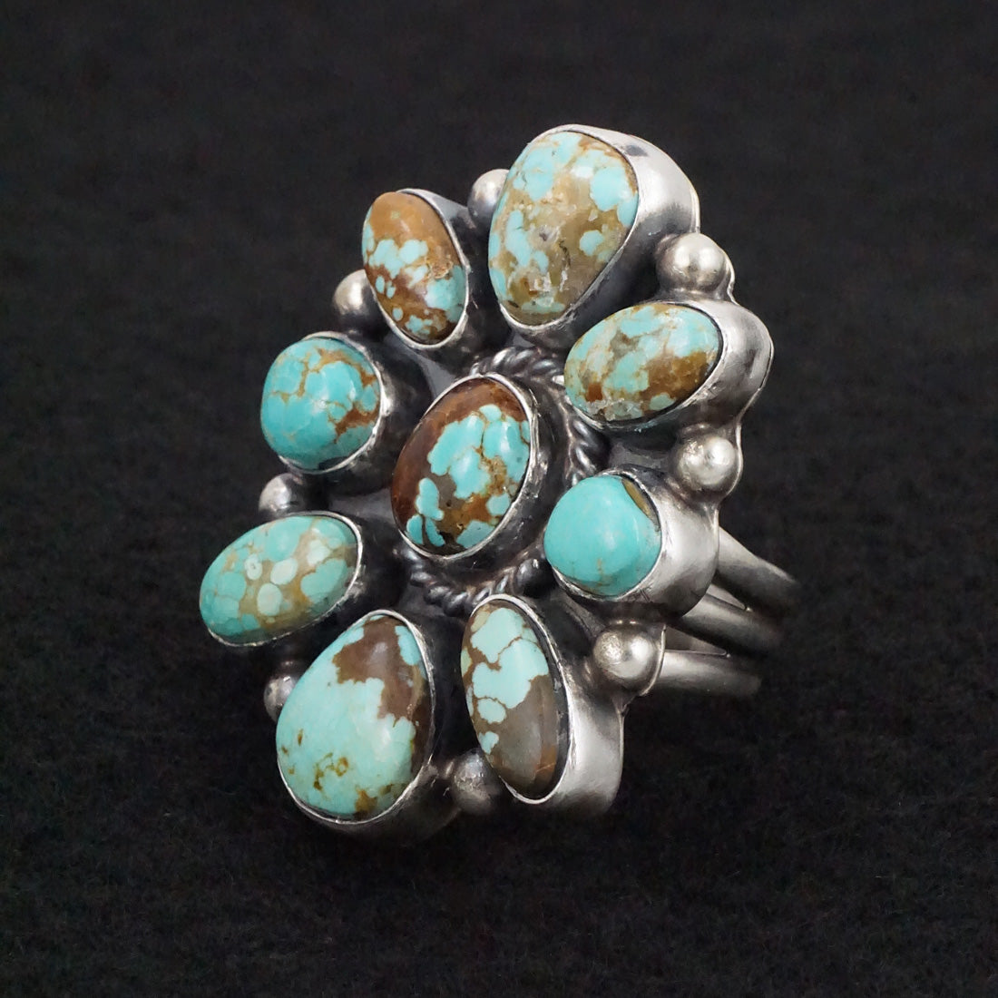 Kathleen Livingston Turquoise & Sterling Silver Ring Size 8.5