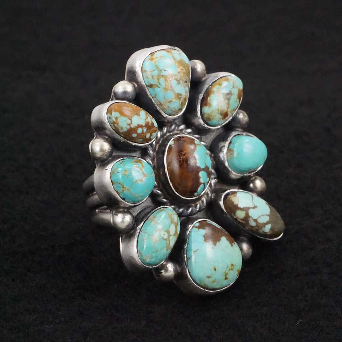 Kathleen Livingston Turquoise & Sterling Silver Ring Size 8.5