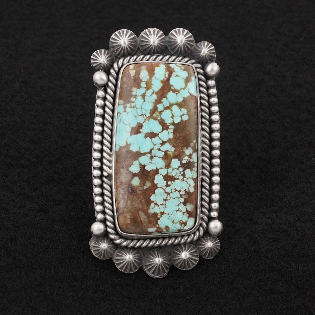 Michael Calladitto Turquoise & Sterling Silver Ring Size 7