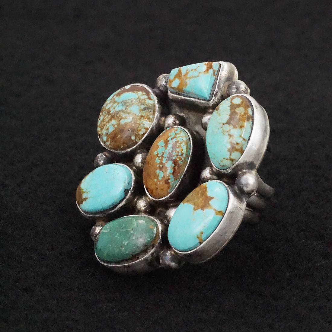 Kathleen Livingston Turquoise & Sterling Silver Ring Size 8.5