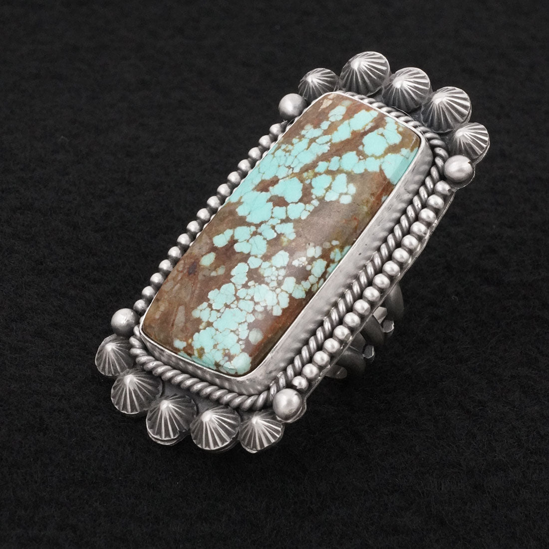 Michael Calladitto Turquoise & Sterling Silver Ring Size 7