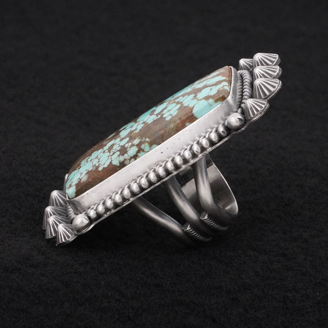 Michael Calladitto Turquoise & Sterling Silver Ring Size 7