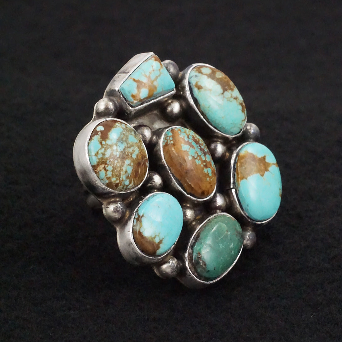 Kathleen Livingston Turquoise & Sterling Silver Ring Size 8.5