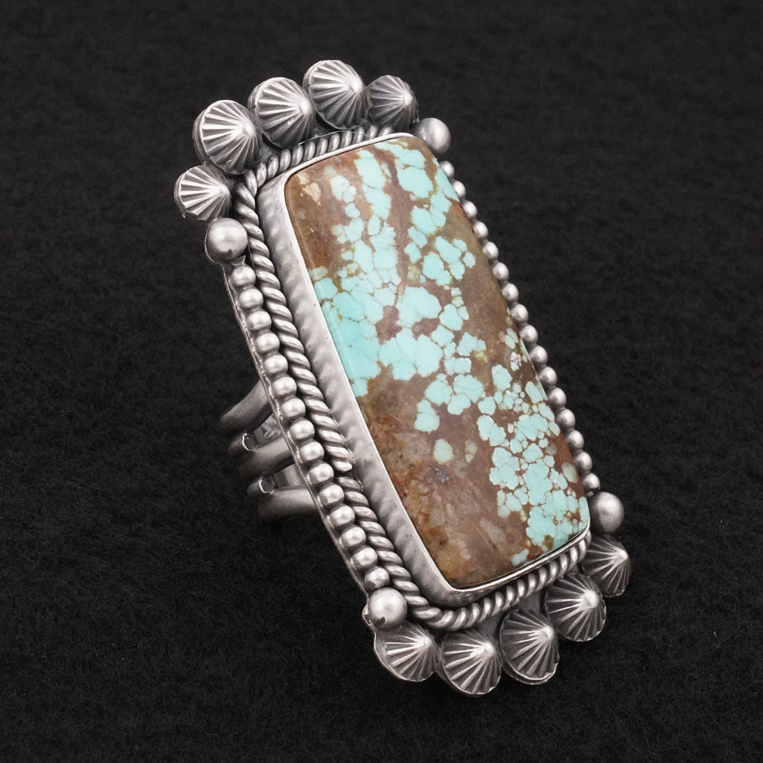 Michael Calladitto Turquoise & Sterling Silver Ring Size 7